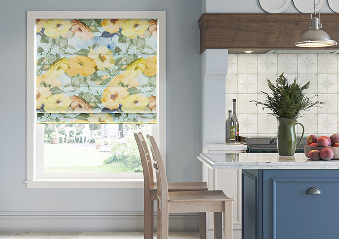 Amelia Faux Silk, Buttercup Mist - Twist&Fit Roman Blind - Image 3